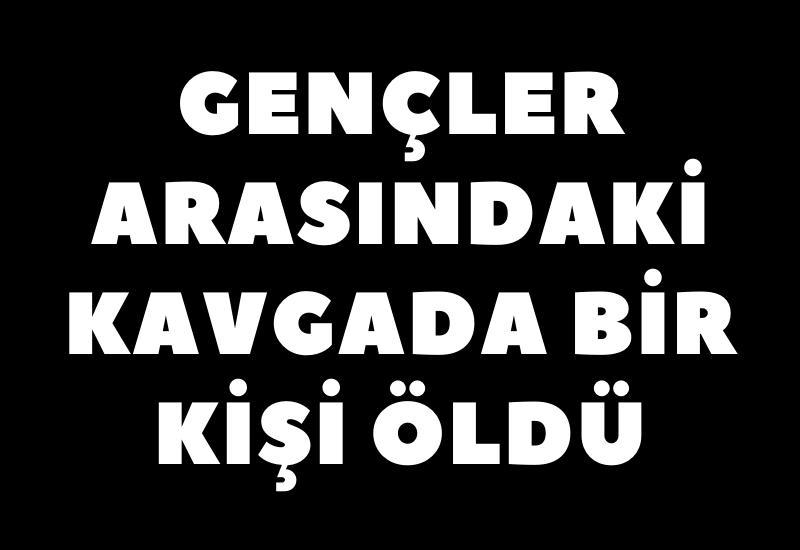 Gençler arasındaki kavgada bir kişi öldü