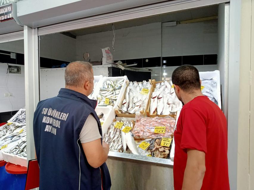 Kuyucak'ta su ürünleri satış yerleri denetlendi