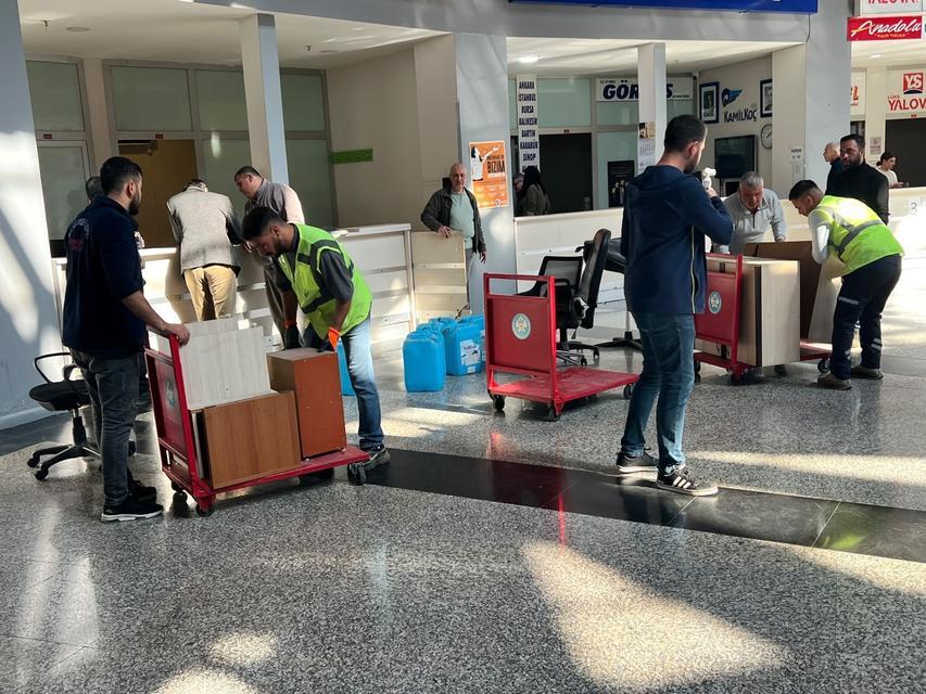 Otogarda tahliye gerginliği