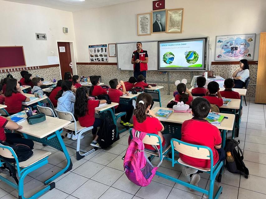 KOÇARLI'DA ÖĞRENCİLERE SU VERİMLİLİĞİNİN ÖNEMİ ANLATILDI