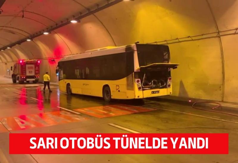 Sarı otobüs tünelde yandı