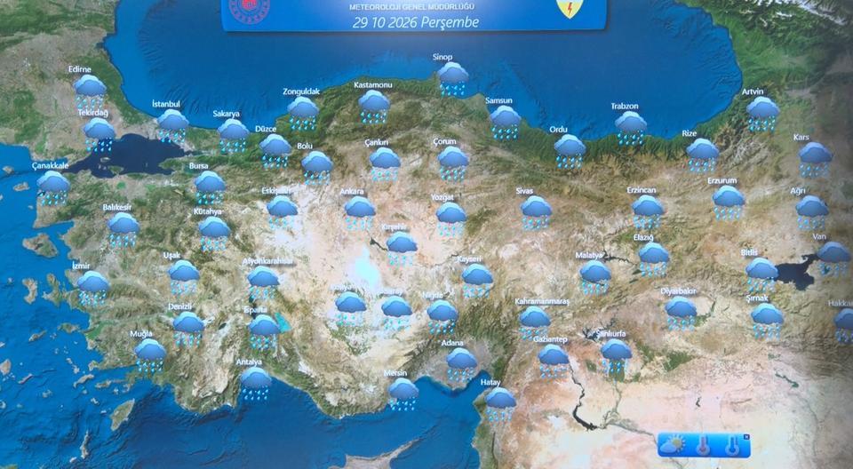Meteoroloji uyardı: "Kuvvetli yağışa karşı dikkatli olalım"